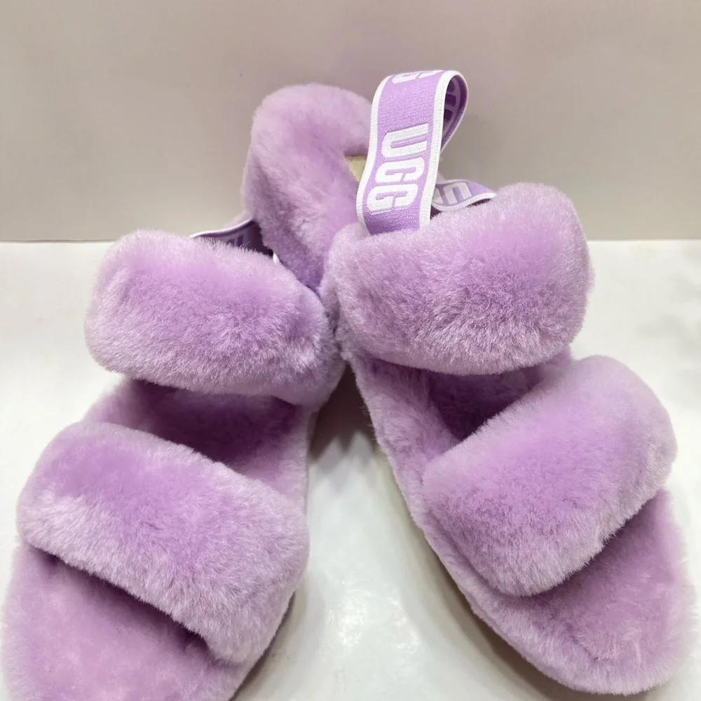 NEW UGG Oh Yeah Plushy Soft Slide Slippers Women's Shoes Sandal_8